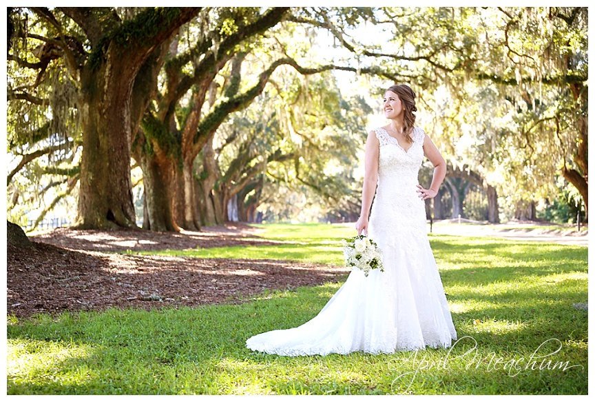 Cotton Dock at Boone Hall Plantation Bridal Portrait