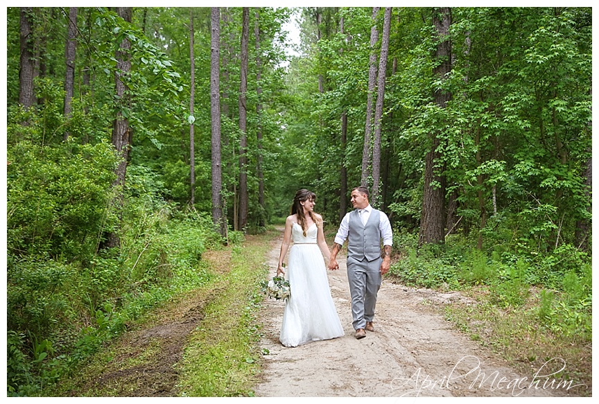 Charleston Wedding Photographer April Meachum at Boals Farm with Bride and Groom