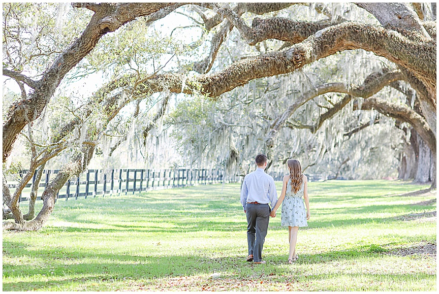 Boone Hall Plantation Engagement Session with Charleston Wedding Photographer April Meachum 