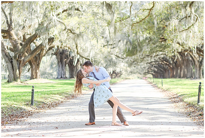 Boone Hall Plantation Engagement Session with Charleston Wedding Photographer April Meachum 