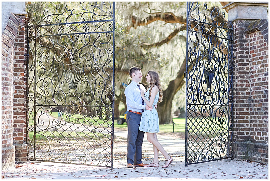 Boone Hall Plantation Engagement Session with Charleston Wedding Photographer April Meachum 