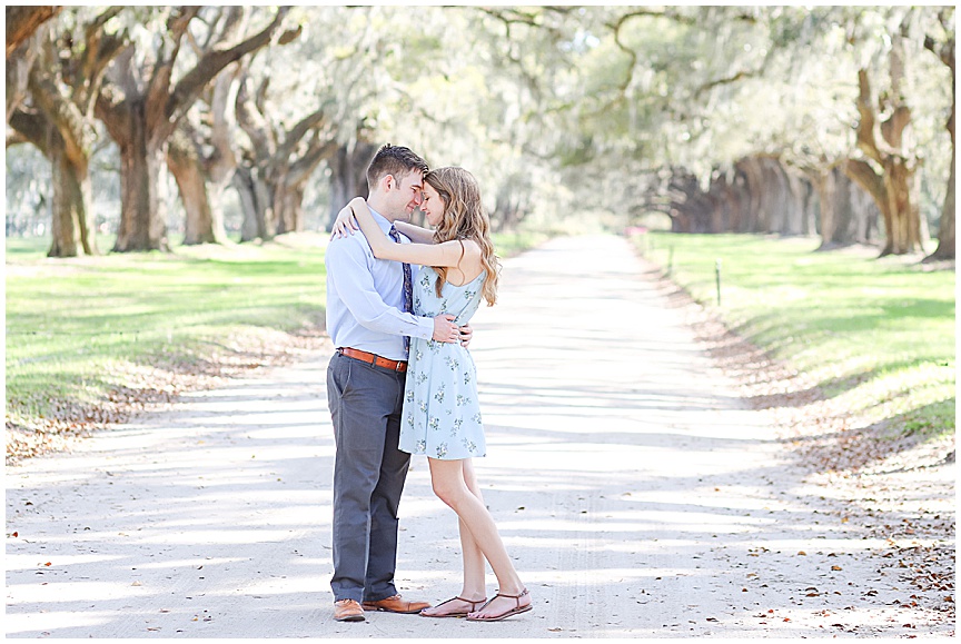 Boone Hall Plantation Engagement Session with Charleston Wedding Photographer April Meachum 