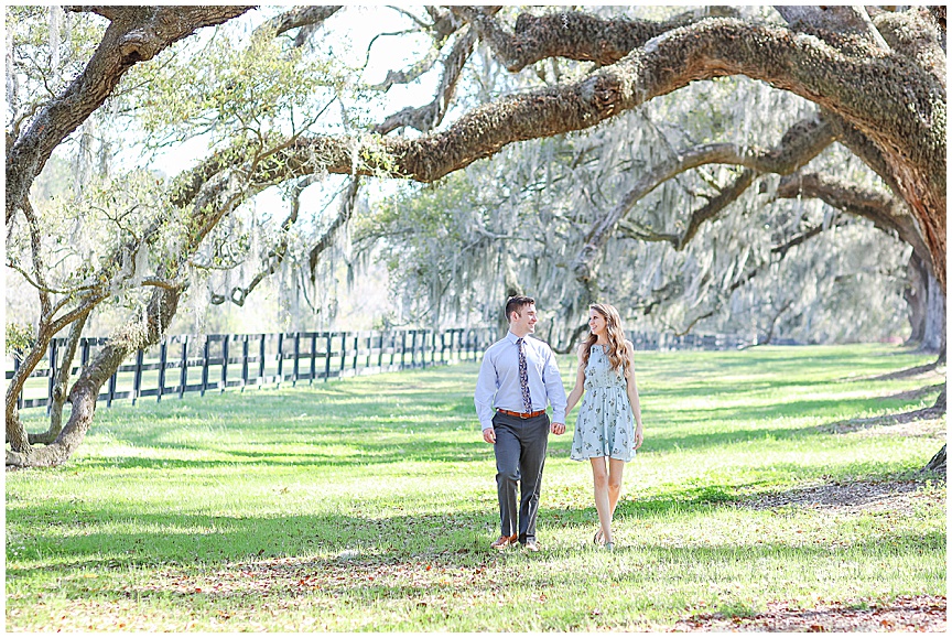 Boone Hall Plantation Engagement Session with Charleston Wedding Photographer April Meachum 