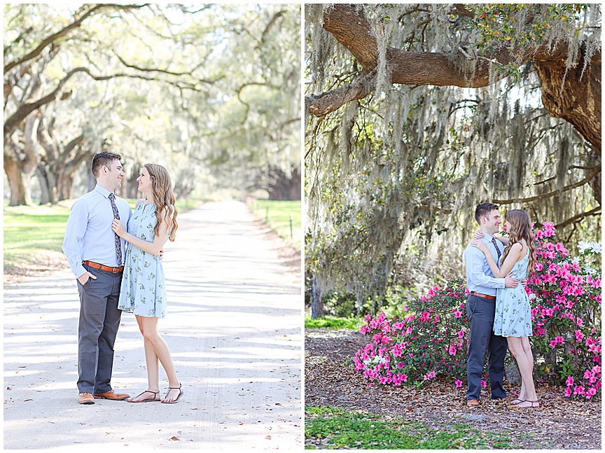 Boone Hall Plantation Engagement Session with Charleston Wedding Photographer April Meachum 