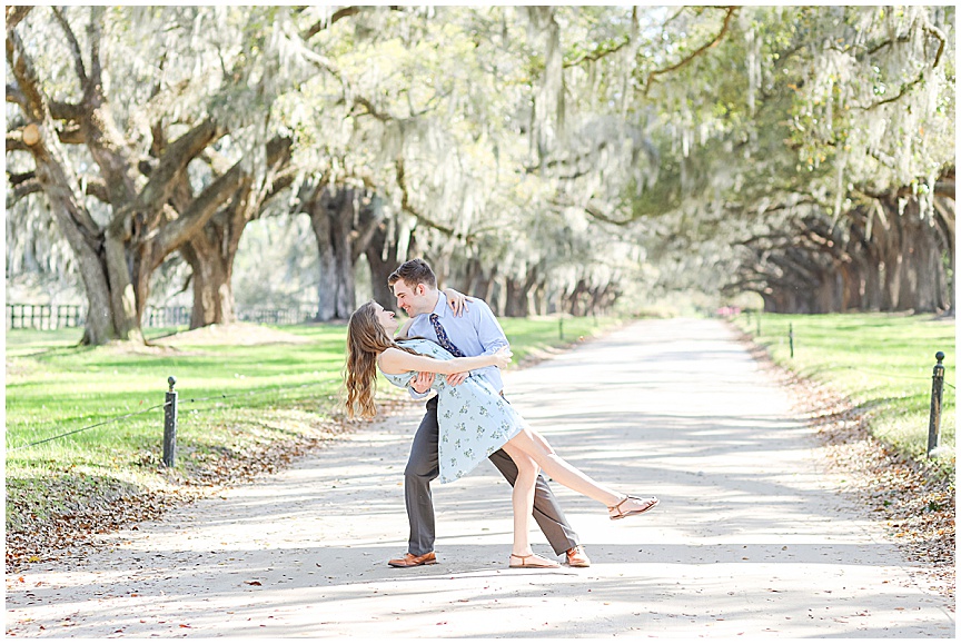 Boone Hall Plantation Engagement Session with Charleston Wedding Photographer April Meachum 