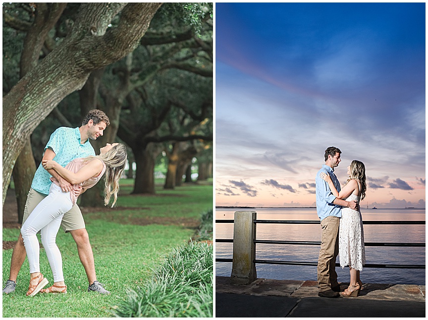 Downtown Charleston Sunrise Engagement Photo Session Ideas by Wedding Photographer April Meachum_0719.jpg