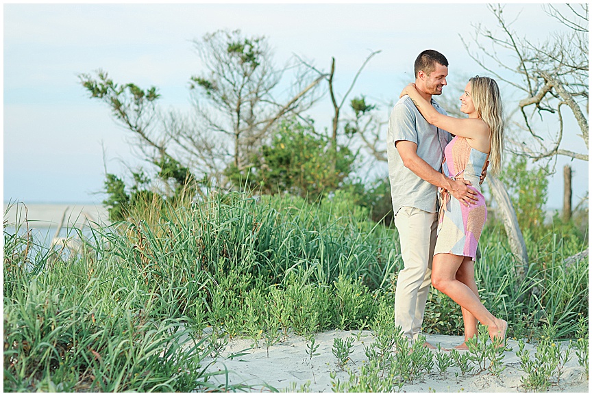 Folly Beach Sunset Engagement Photo Session Ideas by Charleston Wedding Photographer April Meachum_0749.jpg