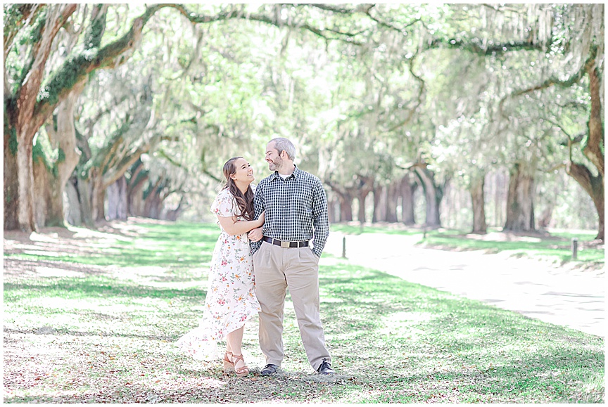 Charleston Wedding photographers April and Jared Meachum capture engagement session at Boone Hall Plantation